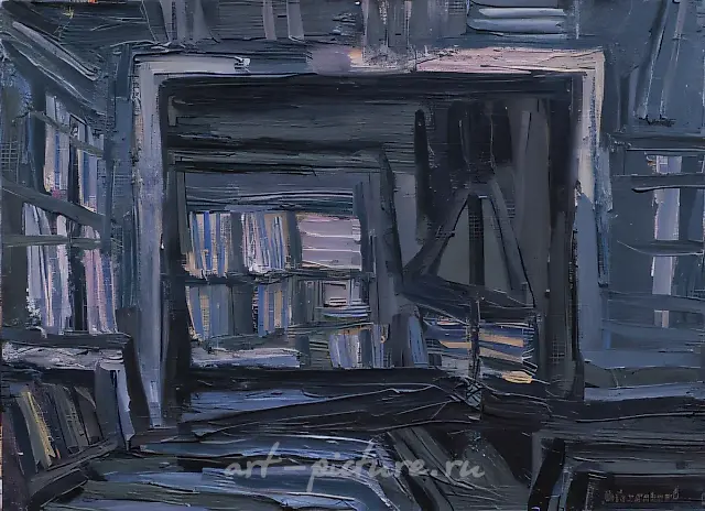 Room at Night, 1974, oil on canvas, 36x49