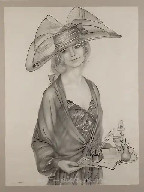 Female Portrait, 1993, paper, pencil, 100x80