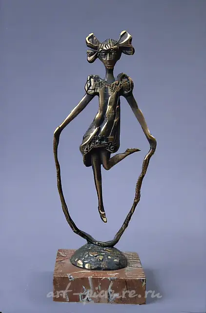 跳绳的女孩，1993年，青铜，15x10x10