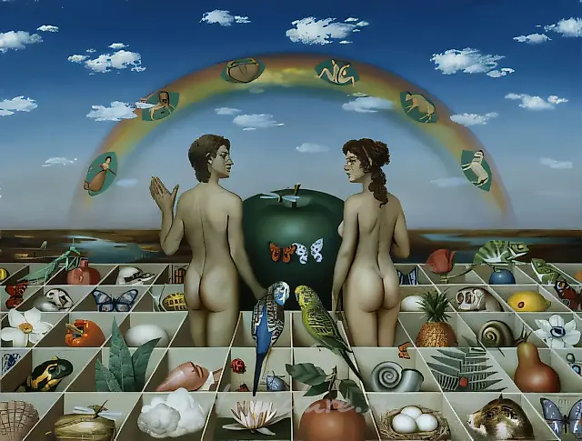 A Marriage, 1997, oil on canvas, 100x130