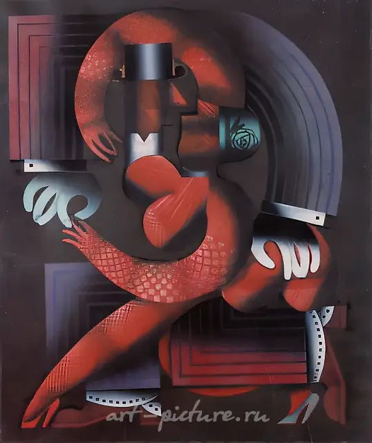 Dances in Retro Style. Tango I, 1997, paper, coloured off-print, 133x107