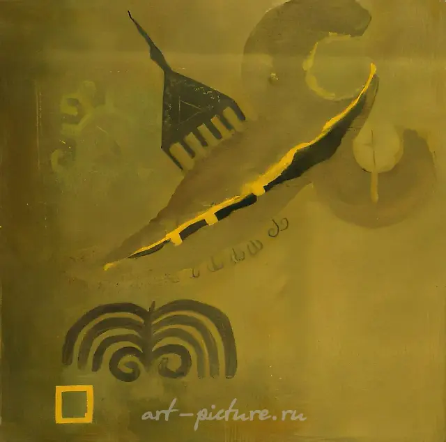 Composition, 1993, oil on canvas, 80x80