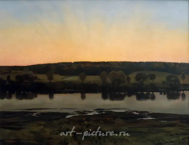 Сумерки на Оке, 1995, холст, масло, 83 х 107