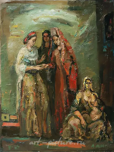 占卜，1997年，布面油画，80 x 60 厘米