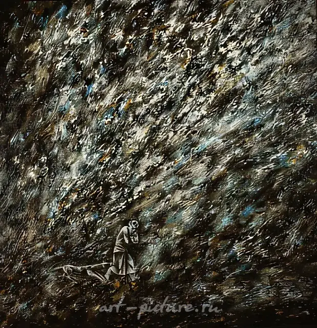 游者，1987年，布面油画，80x80