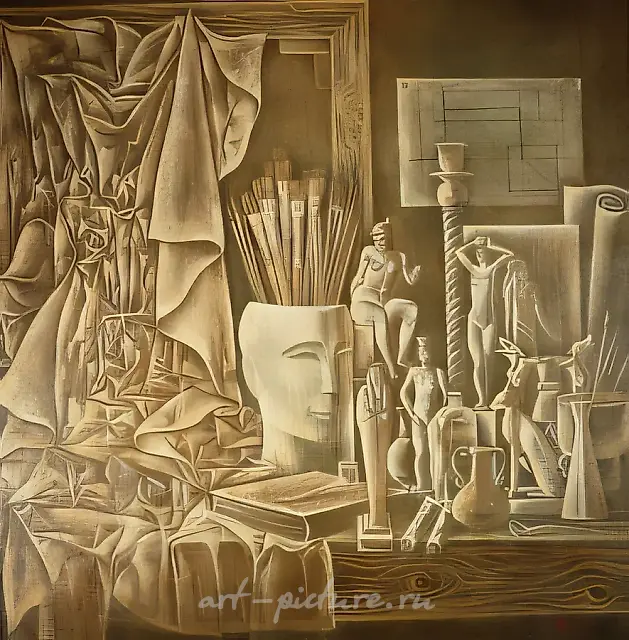 白色静物，1988年，布面油画，90x90