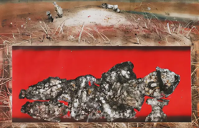 Спящий скиф., 1996, монотипия, 60 х 90
