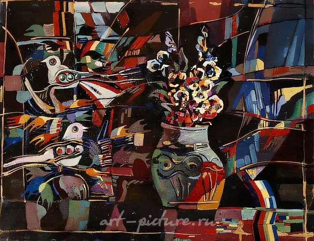 乌克兰浪漫曲，1993年，综合材料，108 x 140