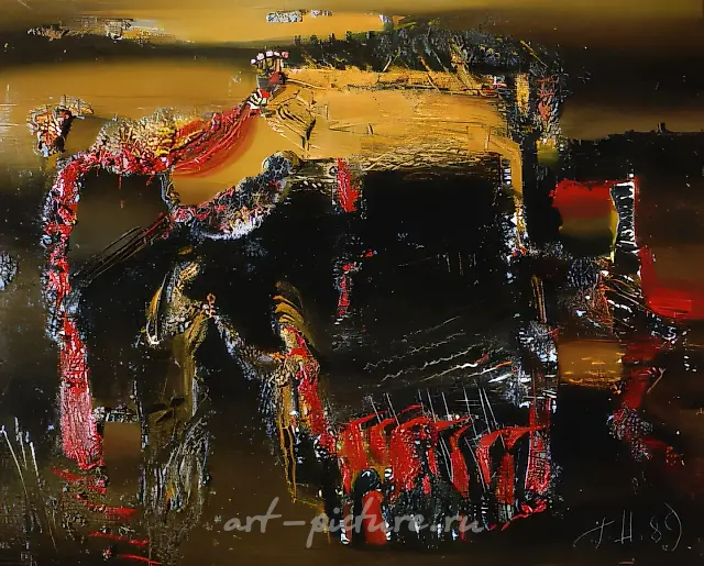 Победа., 1989, холст, масло, 80 х 100