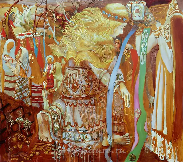 Праздник моей души., 1987, холст, масло, 120 х 135