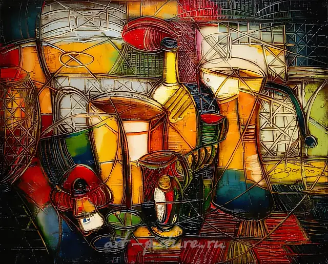 静物画，1997年，布面油画，80×100厘米。私人收藏，加拿大。
