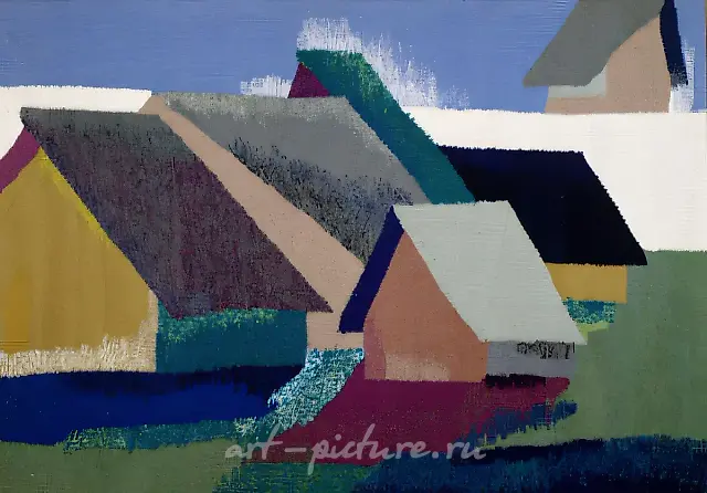 北方村庄，1996年，108×150，作者所有