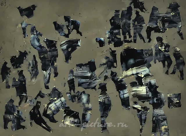 Increase of busts, 1998, oil, cardboard, 15х21 Author’s property