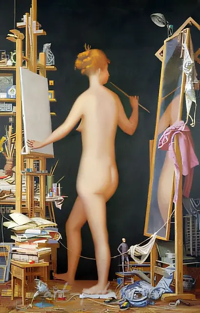 Artist and Model, 1999, canvas, acrylic, 120x85. Author`s property