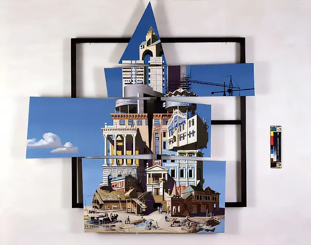 Moscow... How Much in This..., 1997, acrylic, 160x160. Author`s property