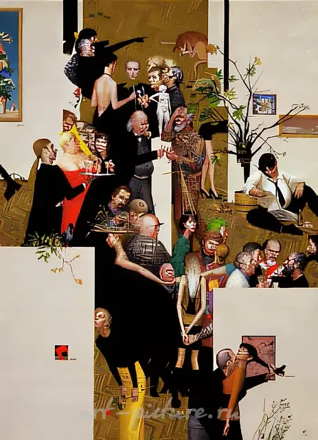 Vernissage, 1997, canvas, acrylic, 80x60. Author`s property