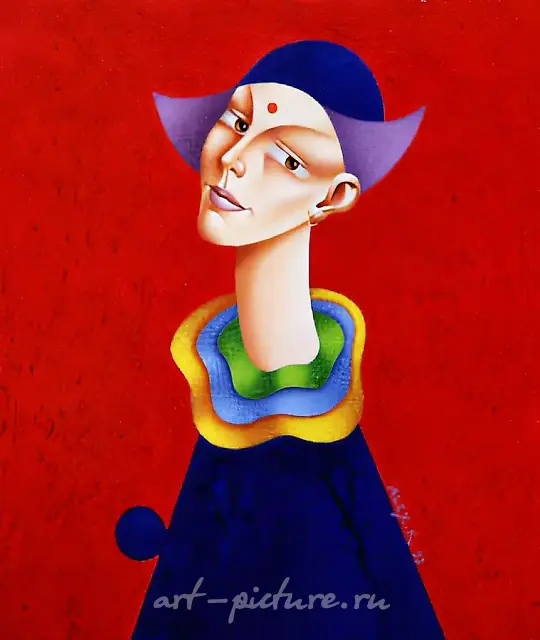Smile, 1993, canvas, oil, 70x80. Author`s property