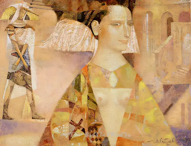 独角兽的诱惑，1997年，布面，油画，丙烯，60×77厘米，作者自藏