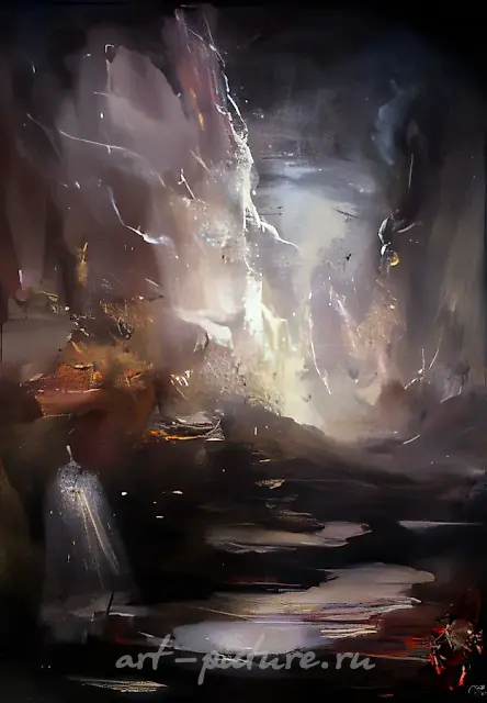 Biblical Landscape, 1996, canvas, acrylic, oil, 90x70