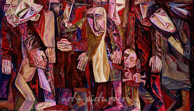Procession., 1992, canvas, oil, 90х160 Author’s property
