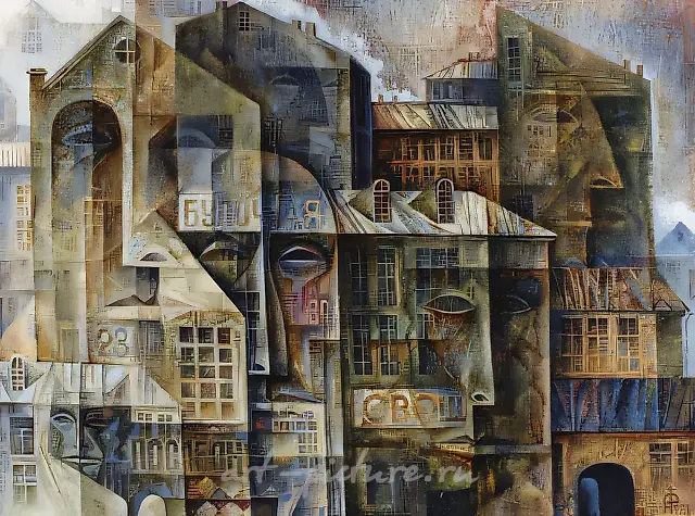 Old yard., 1998, canvas, oil, 49,5х66 Author’s property 
$1.500