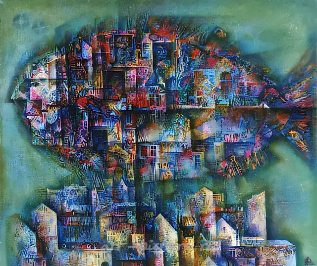 Airship., 1996, canvas, oil, 101х121 Author’s property 
$2.000