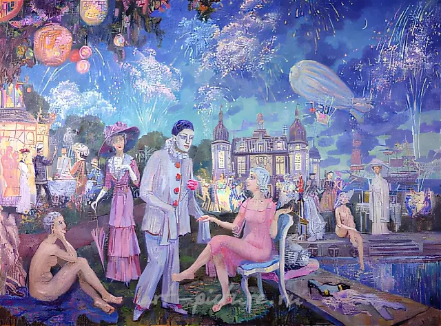 Fireworks., 1996, oil, canvas, 90х125 Author’s property