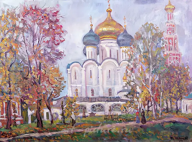Novodevichy convent. Autumn., 1991, oil on canvas upon cardboard, 50х70 Author’s property