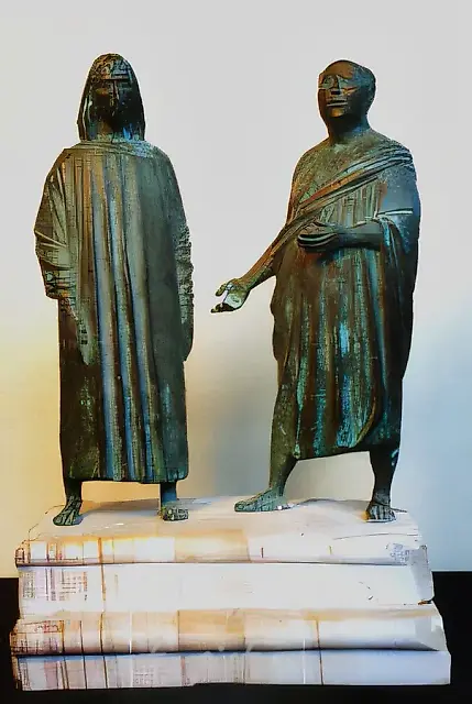 Behold the man., 1996, casting, bronze, stone, h 35 Author’s property