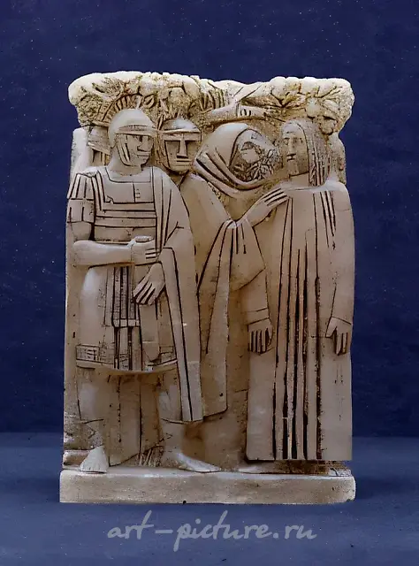 Incident in Gefsiman Garden., 1997, stone, alabaster, h 12 Private collection. Great Britain