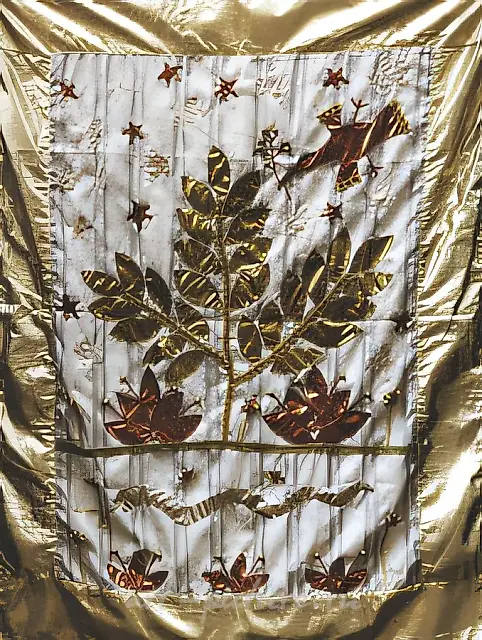 秋天，1997年，布料，拼布，130x100