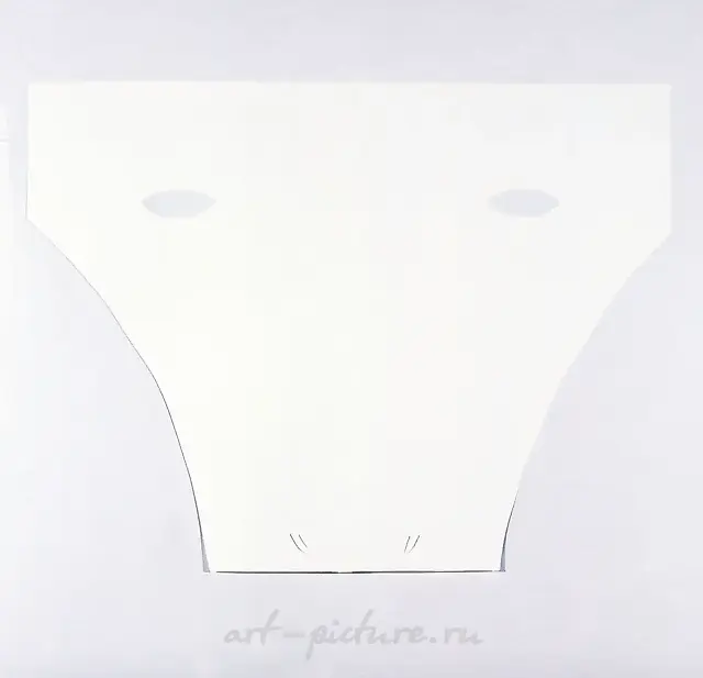 Salvador Dali, posthumous mask., 1986, collage, paper, 59х60 Author’s property