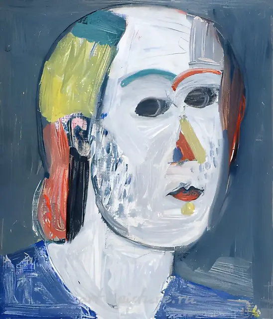 Self-portrait., 1983, oil on cardboard, 37,7х33,7 Author’s property