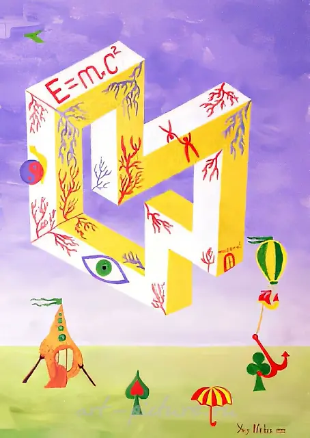 Metamorphoses of time, space., 1999, cardboard, oil, acrylic, 68x49,5 Author’s property