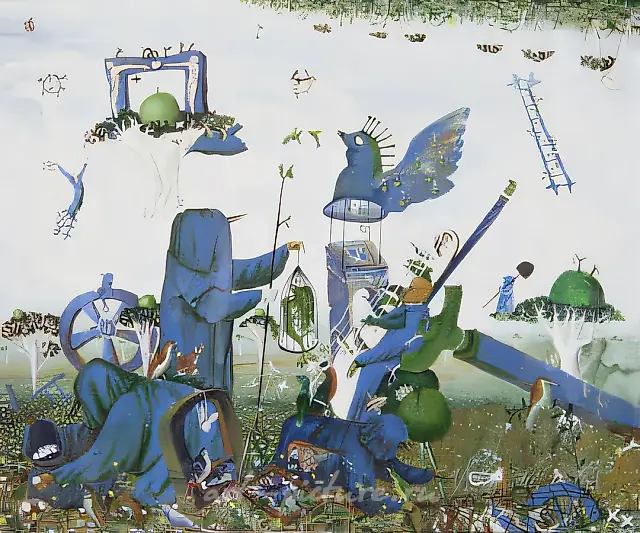 Birds’ country., 1991, canvas, oil, 60х70 Private collection, South Korea.