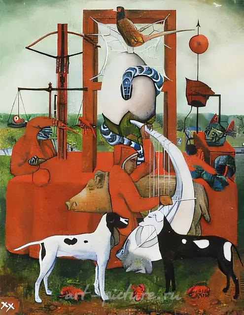 Orpheus., 1992, canvas, oil, 50х40 Private collection, Germany.