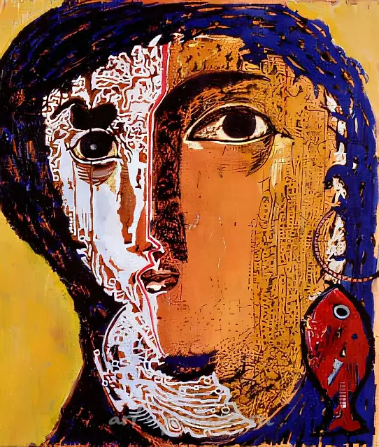标志性的麦当娜，1990年，布面油画，60x50厘米。私人收藏。
