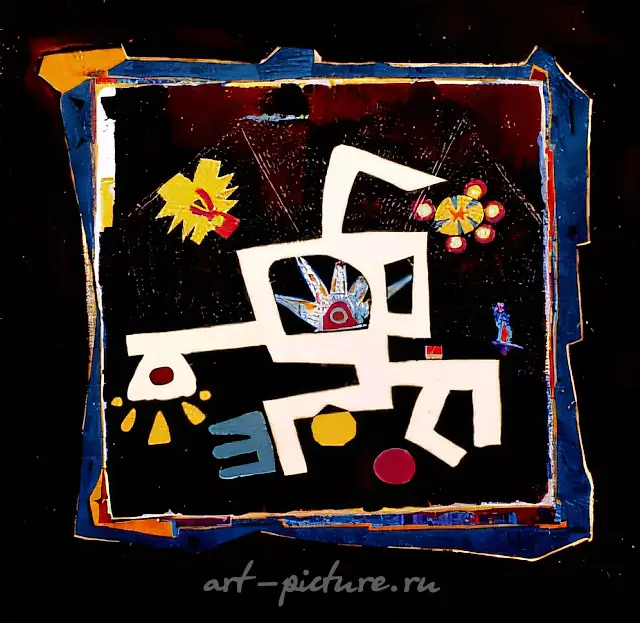 被遗忘的鸟，1990年，布面油画，70x70厘米。作者自藏，3900美元。
