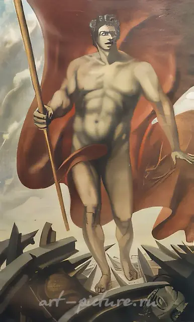 Standard-bearer. (Allegory of dictatorship)., 1973, canvas, oil, 180х110 Author`s property