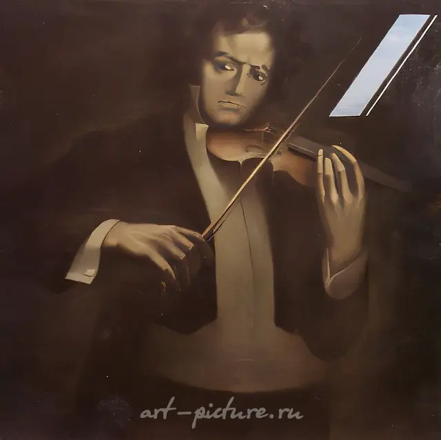 Beethoven., 1979, canvas, oil, 110х110 Author`s property