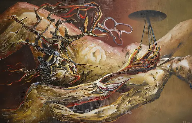Black Hole, 1989, canvas, oil, 59x90