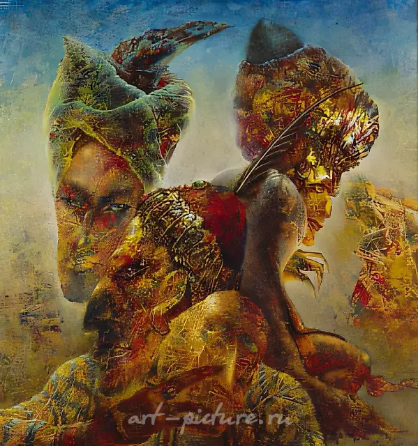 Золотая маска, 1992, холст, масло, 84 х 79