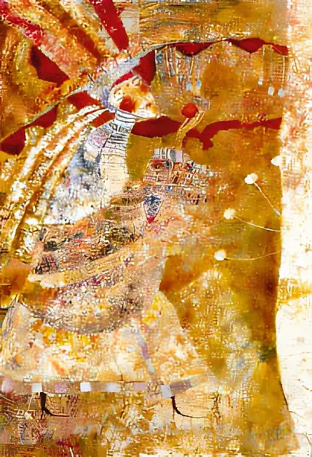 Цыганка, искушающая Cвятого Германа во время путешествия, 1998, холст, масло, 100х70