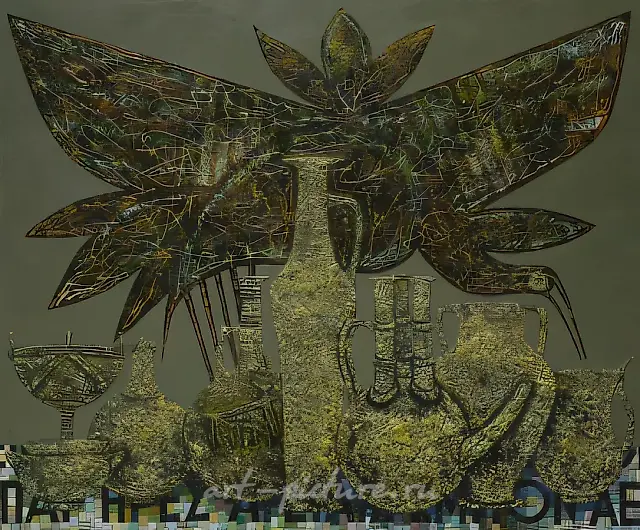 《基普里阿达二号》，1998年，布面混合技法，100×120