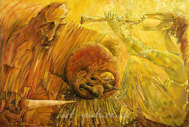 Asps Catchers, 1996, oil on canvas, 100x147