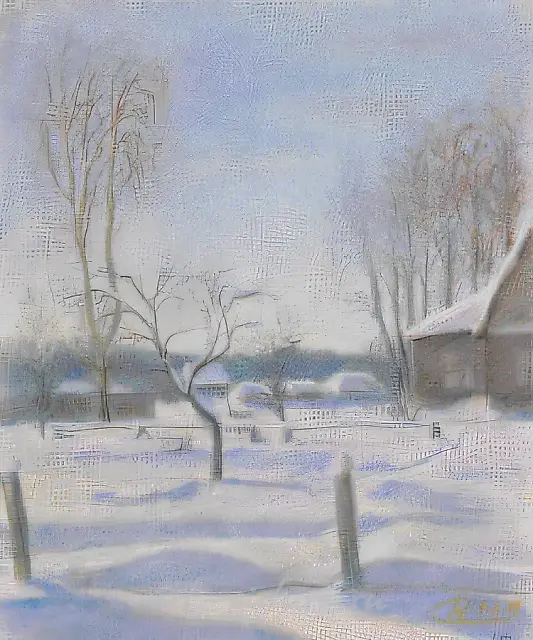 Winter Day, 1994, cardboard, pastel, 50x60