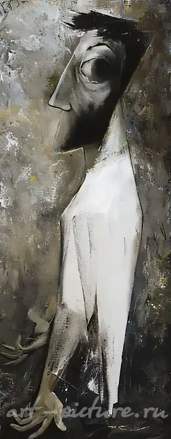 Self-portrait, 1994, canvas, oil, 150x59