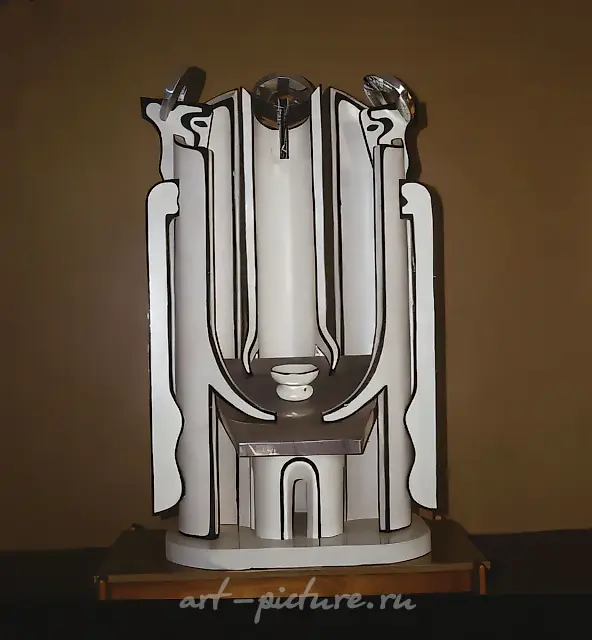 Trinity., 1994, wood, metal, enamel, 160x80x80