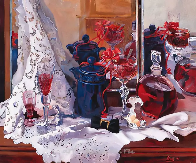 Still life with a Mirror, 1997, oil on canvas, 66.5х80