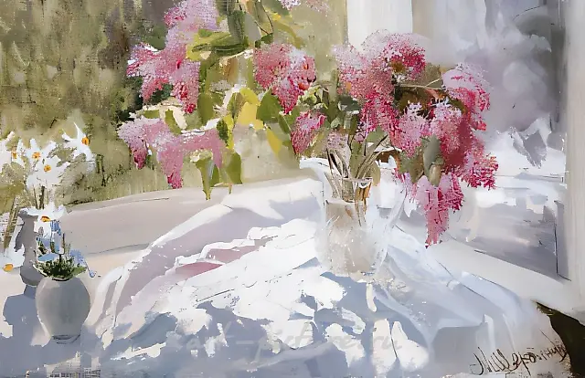 丁香，1997年，油画，62×78
